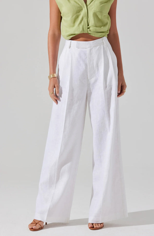 Pantalón blanco de lino