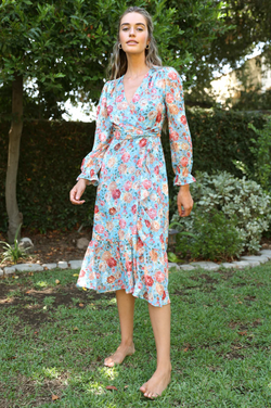 Vestido Penelope midi floral - ICONYWEAR