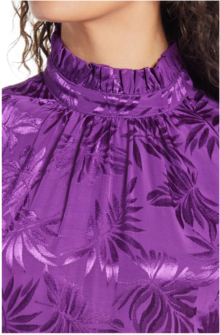 Vestido Violeta de manga larga - ICONYWEAR