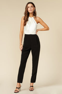 Jumpsuit blanco con negro - ICONYWEAR